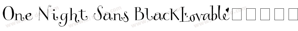 One Night Sans Black字体转换